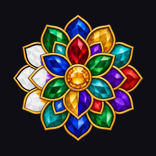 Tinterlude stained-glass flower app icon